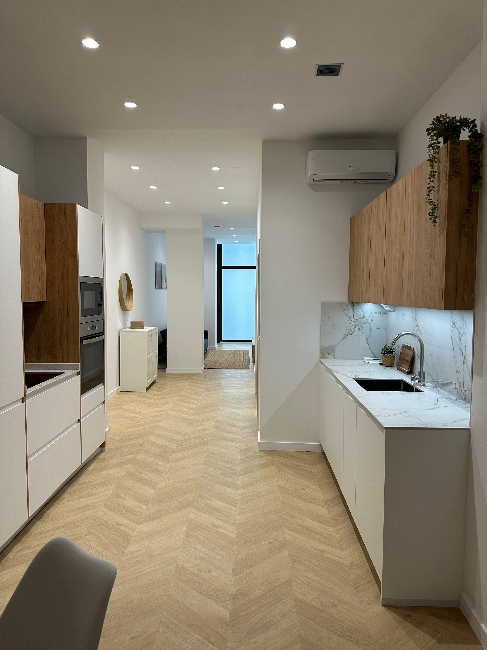 Cuina de Apartament en venda en  Valencia Capital amb Aire condicionat i Terrassa