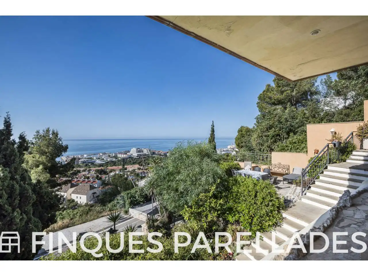 Exterior view of Houses for sale in Sitges  with Terrace and Swimming Pool