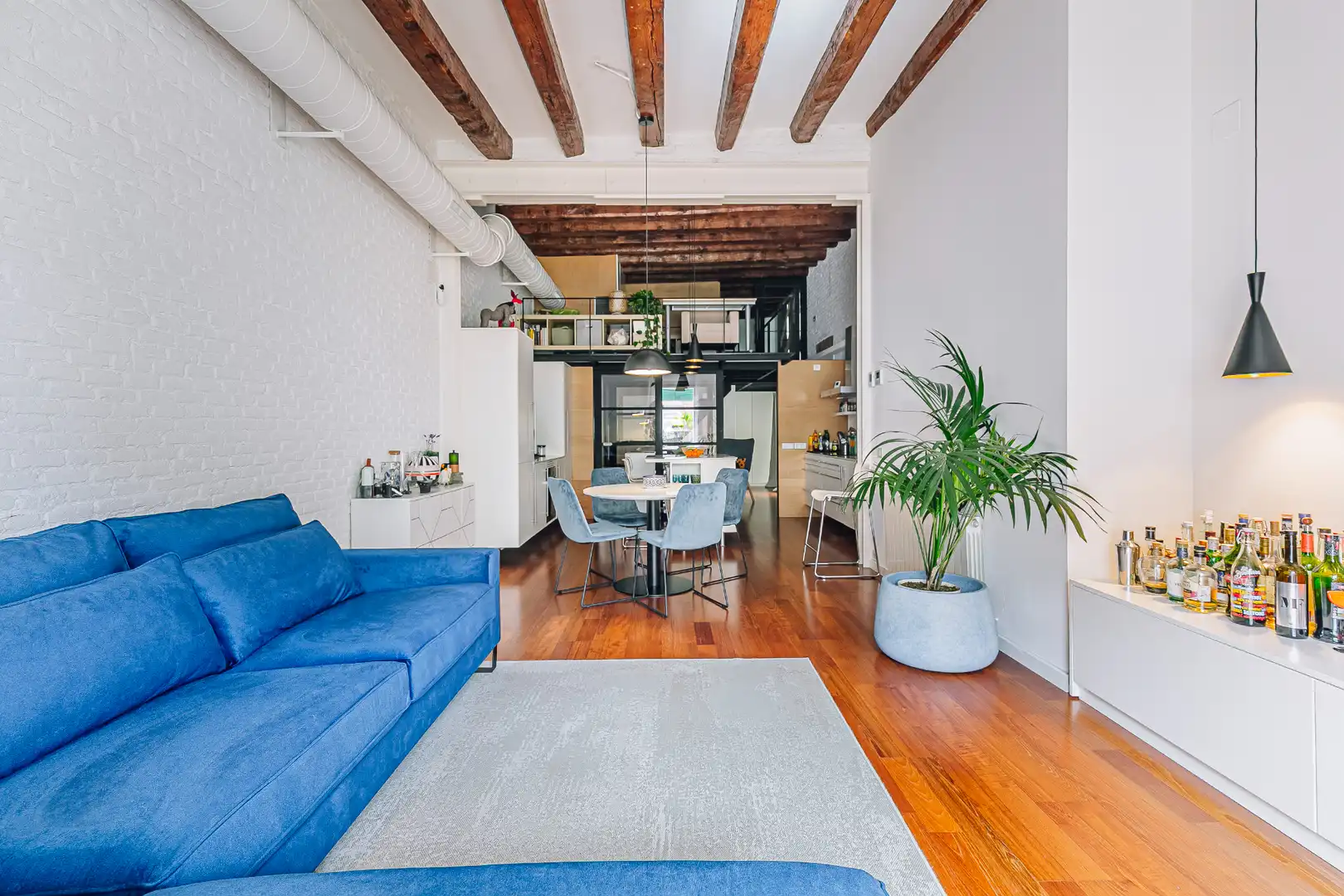 Sala de estar de Piso en venta en Barcelona con Aire acondicionado, Calefacción y Parquet