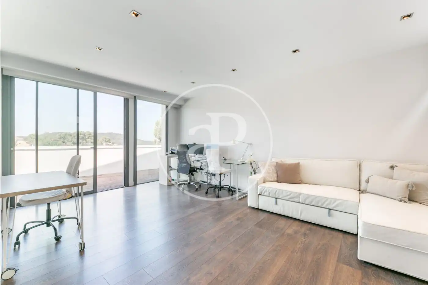Living room of Houses for rent in Barcelona  with Air Conditioner, Heating and Private garden