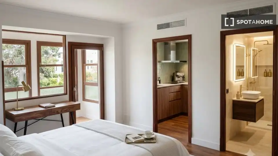 Habitación de Piso para compartir en  Palma de Mallorca con Aire acondicionado, Calefacción y Amueblado