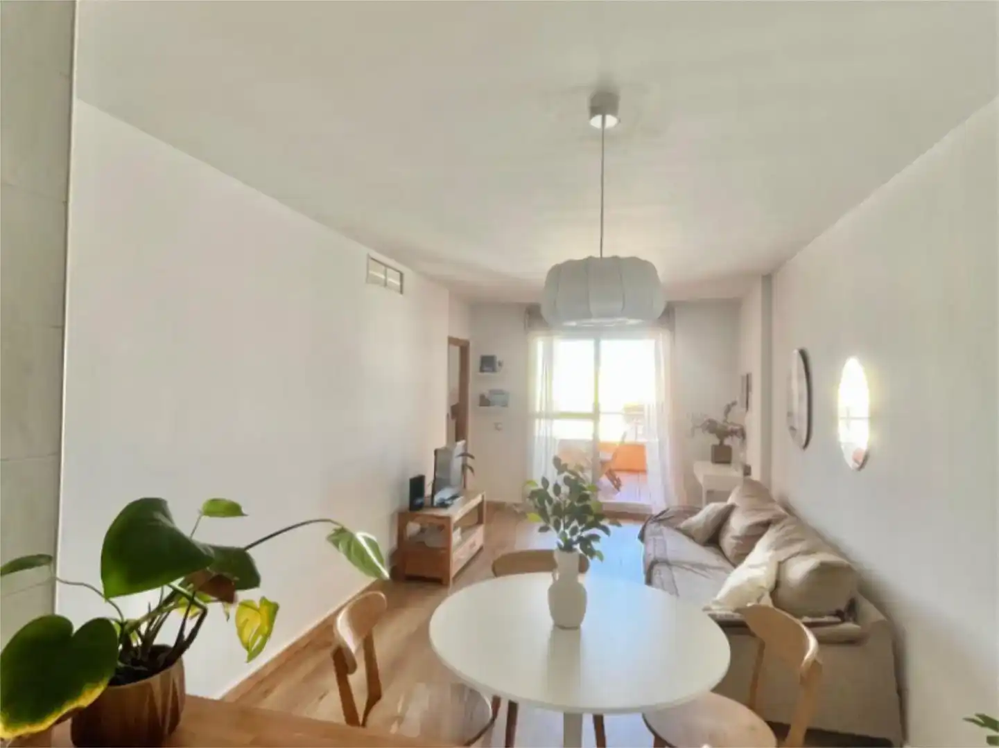 Living room of Flat for sale in Mojácar  with Air Conditioner, Private garden and Parquet flooring
