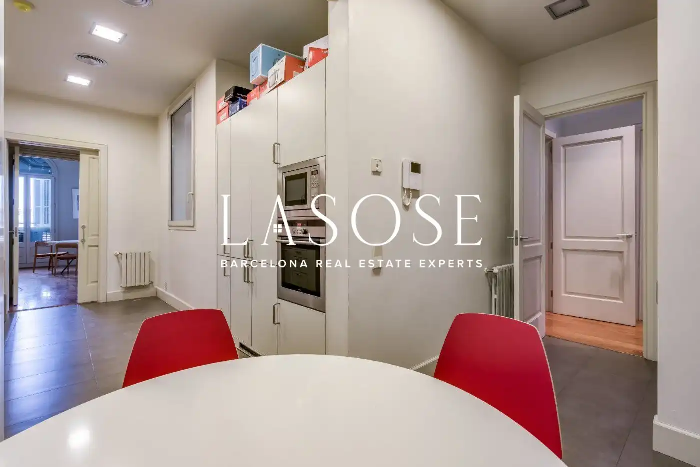 Küche von Wohnung zur Miete in Barcelona mit Klimaanlage, Heizung und Parkett