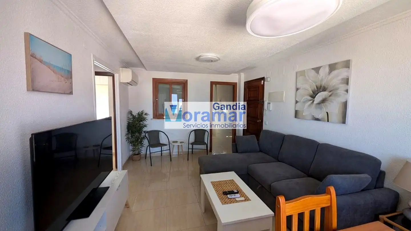 Sala de estar de Apartamento de alquiler en Gandia con Aire acondicionado y Amueblado