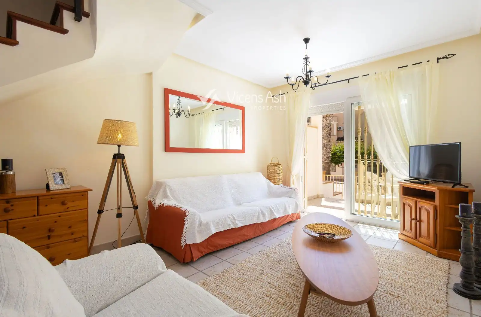 Sala d'estar de Casa adosada en venda en Jávea / Xàbia amb Calefacció, Piscina i Piscina comunitària