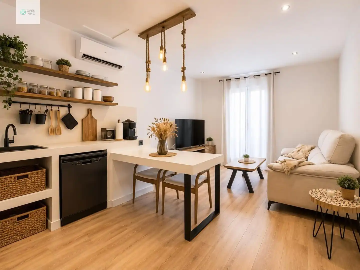 Wohnzimmer von Wohnung zum Verkauf in Vilanova i la Geltrú mit Klimaanlage, Heizung und Balkon