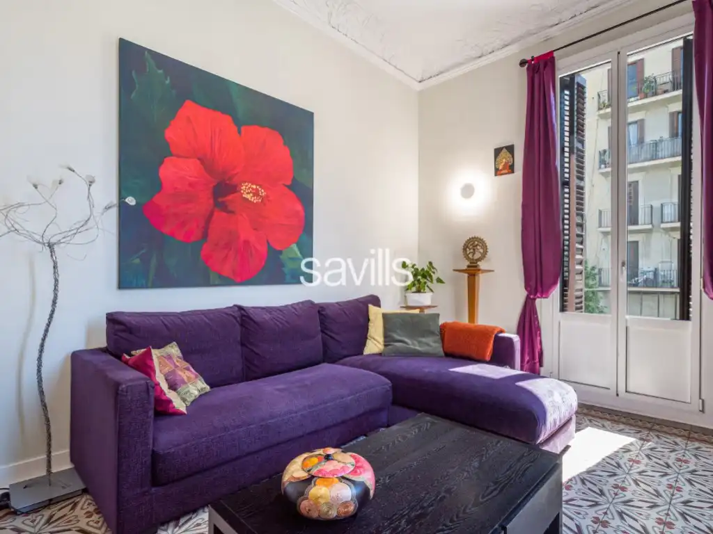 Sala d'estar de Apartament en venda en  Barcelona Capital amb Aire condicionat, Forn i Rentadora