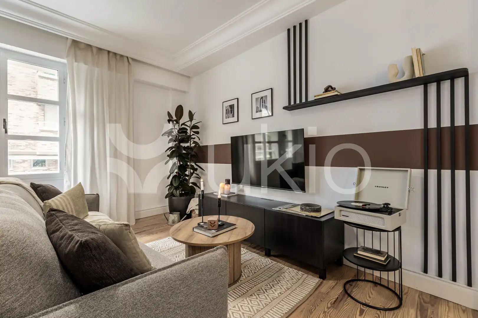 Sala d'estar de Apartament de lloguer en Madrid amb Aire condicionat, Calefacció i Moblat