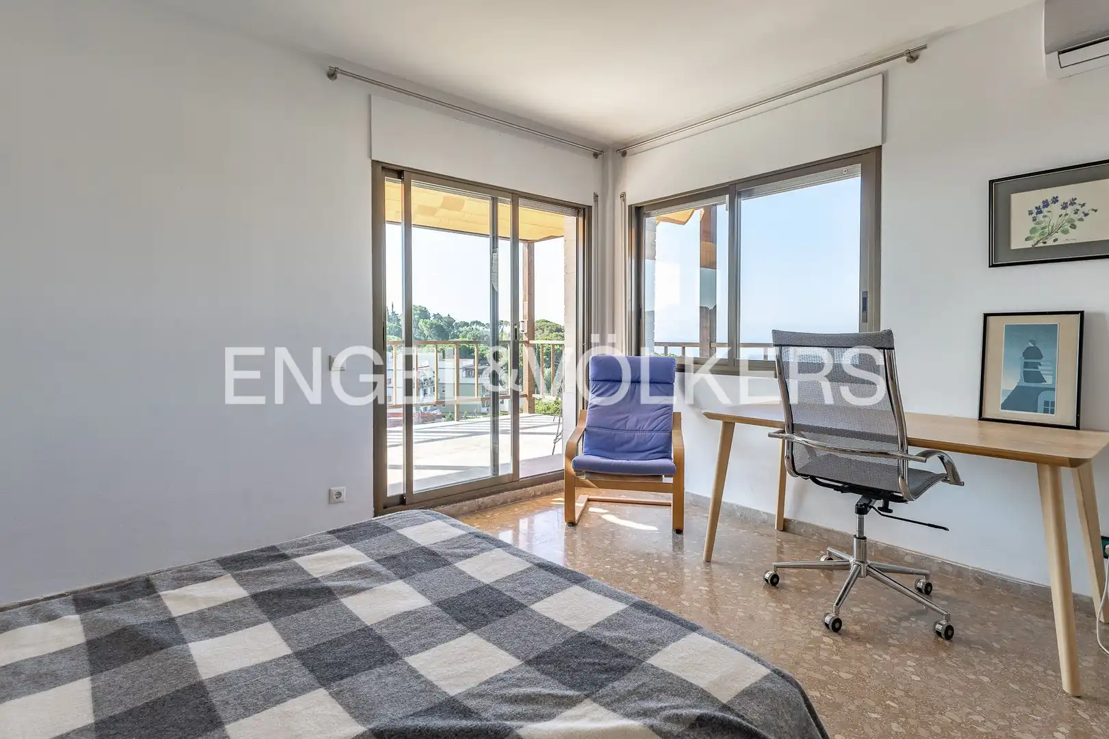 Bedroom of Houses for rent in Caldes d'Estrac  with Air Conditioner, Heating and Private garden
