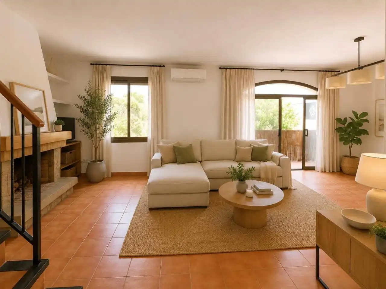 Living room of Detached homes for sale in Cerdanyola del Vallès  with Air Conditioner, Heating and Private garden
