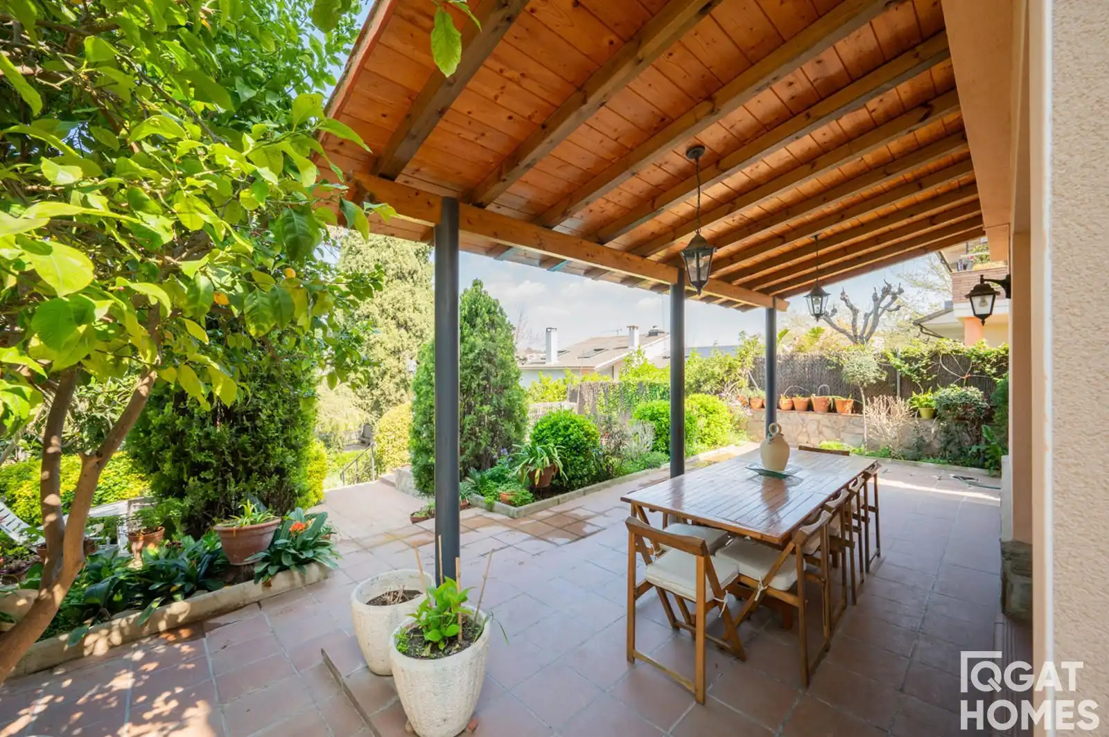 Terraza de Casa o chalet en venta en Sant Cugat del Vallès con Aire acondicionado, Calefacción y Jardín privado