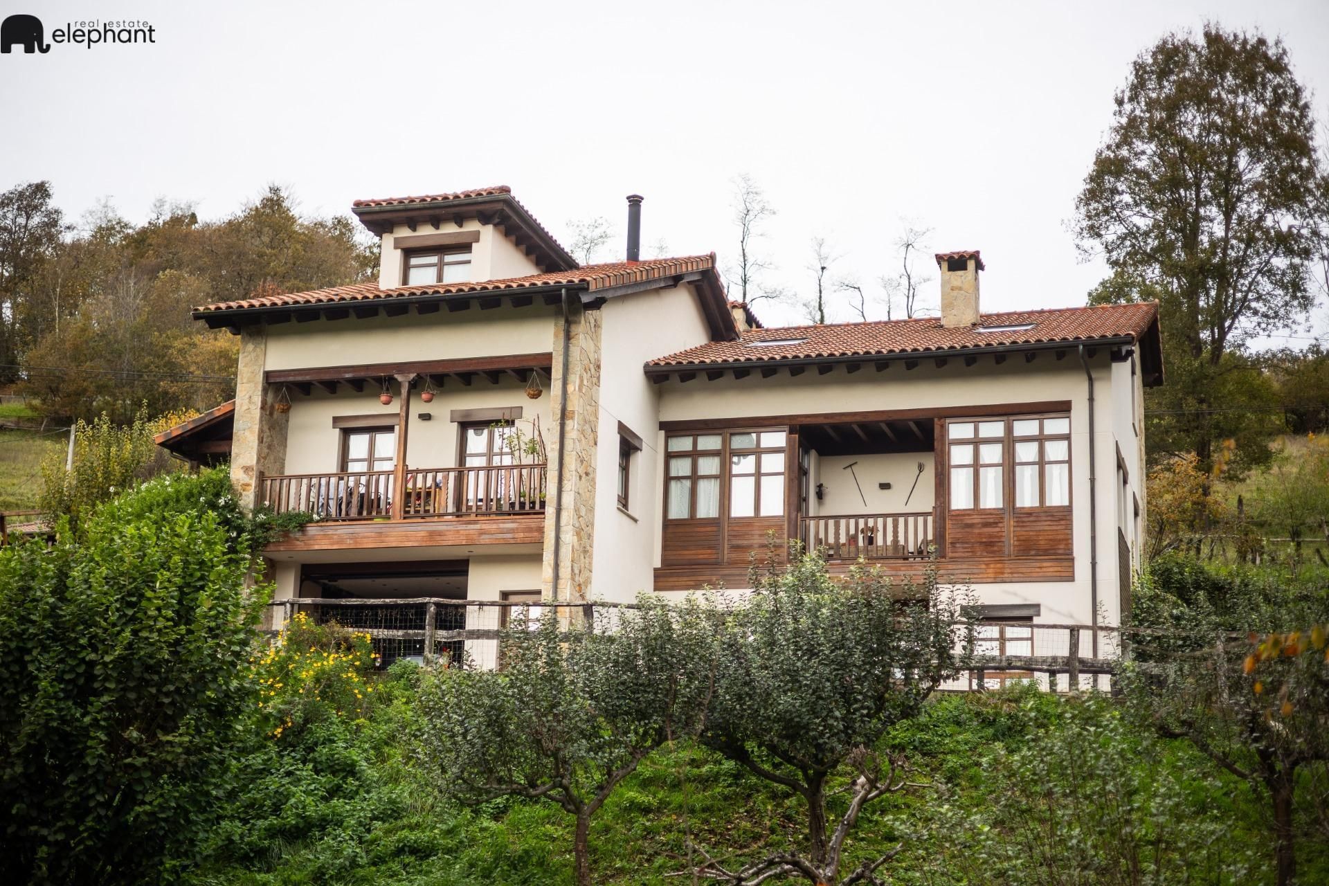 Exterior view of Country house for sale in Laviana  with Heating, Private garden and Terrace