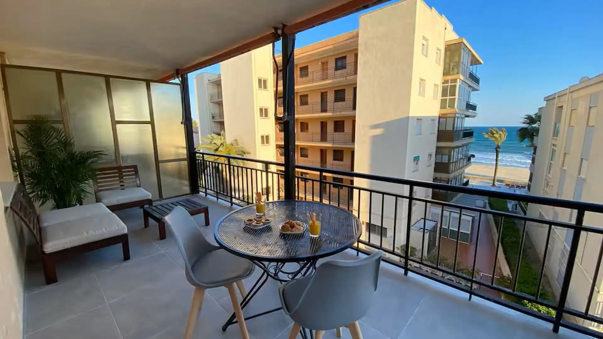 Balcony of Apartments for rent in Salou  with Air Conditioner, Heating and Private garden