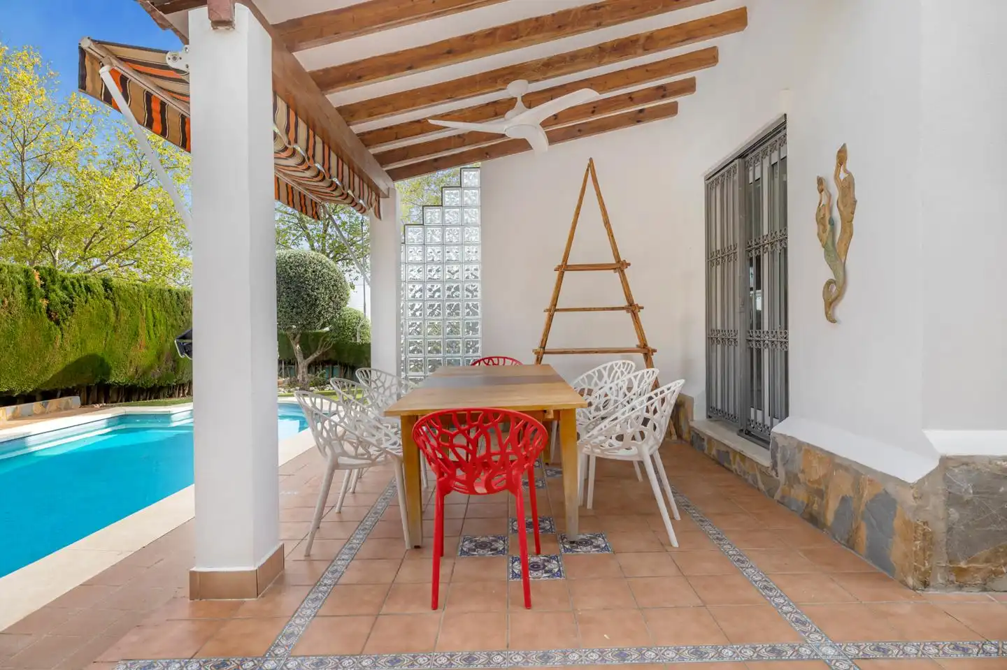 Terrace of Houses for rent in Benalmádena  with Air Conditioner, Private garden and Swimming Pool