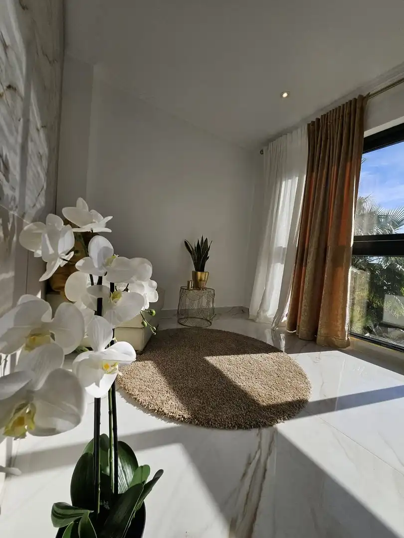 Sala de estar de Finca rústica de alquiler en Estepona con Piscina
