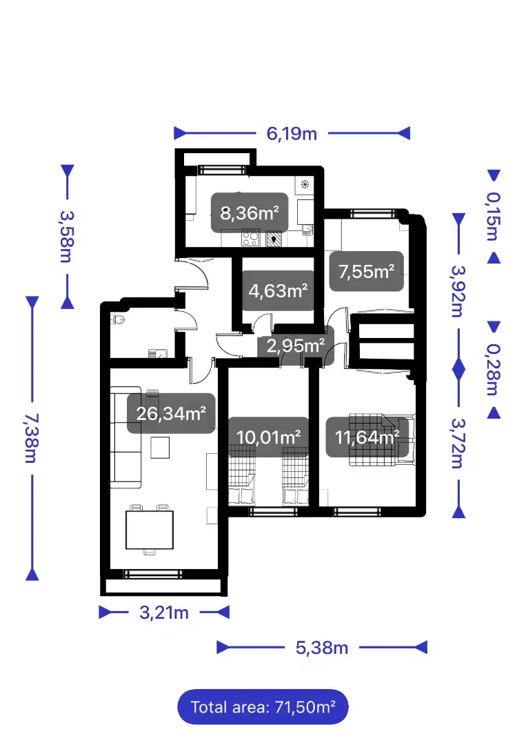 Flat for sale in Calle Teso de la Feria, Guijuelo