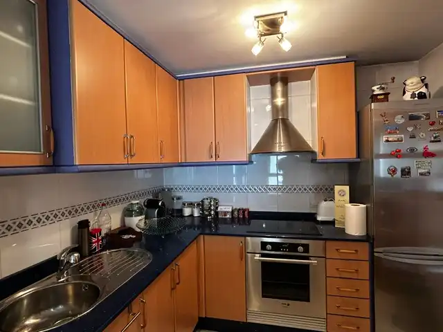 Kitchen of Flat for sale in Vilagarcía de Arousa  with Parquet flooring, Storage room and Furnished