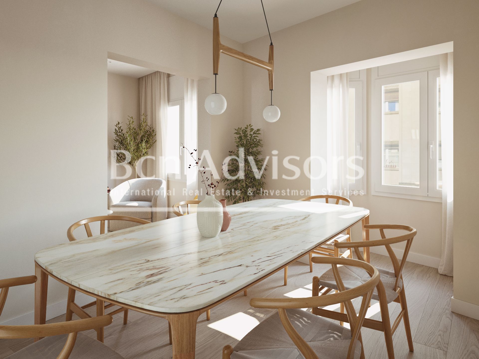 Menjador de Pis en venda en  Barcelona Capital amb Aire condicionat, Calefacció i Parquet