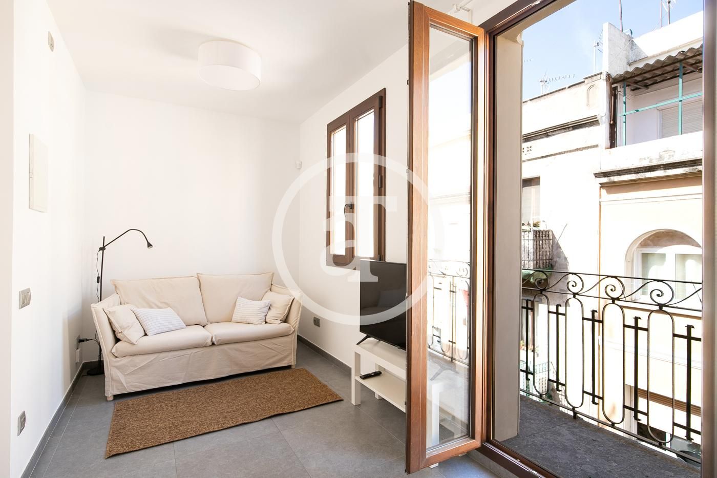 Wohnzimmer von Wohnung zur Miete in  Barcelona Capital mit Klimaanlage, Heizung und Möbliert