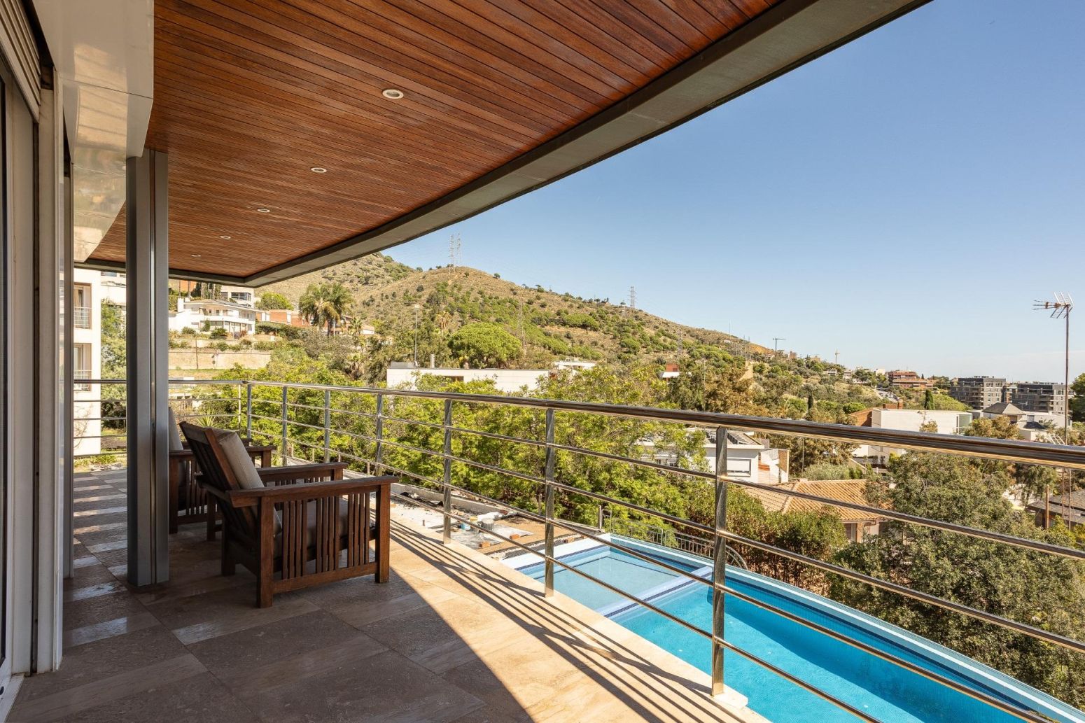 Terrace of House or chalet for sale in Esplugues de Llobregat  with Air Conditioner, Heating and Parquet flooring