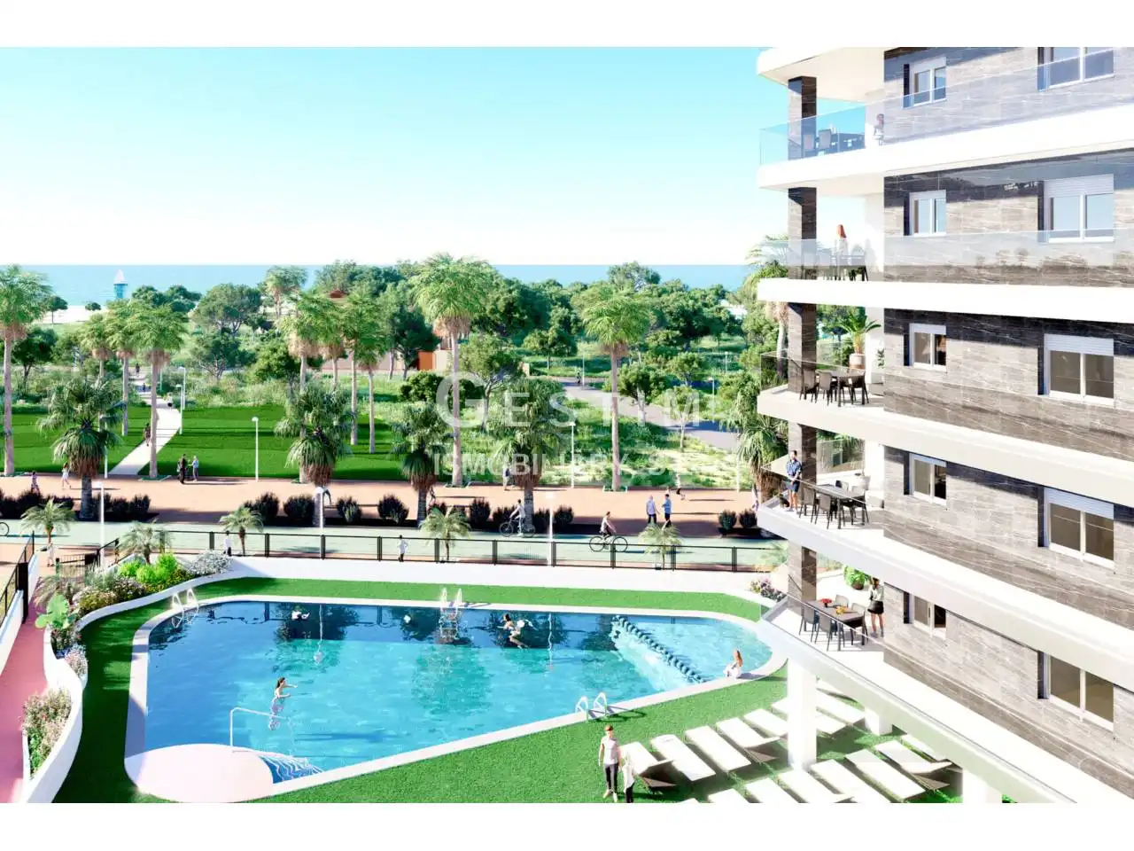 Schwimmbecken von Wohnung zum Verkauf in Cabanes mit Klimaanlage, Heizung und Terrasse