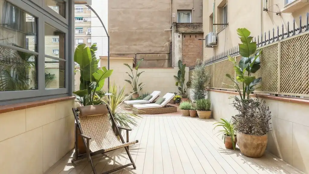 Terraza de Apartamento en venta en Barcelona con Aire acondicionado, Jardín privado y Parquet