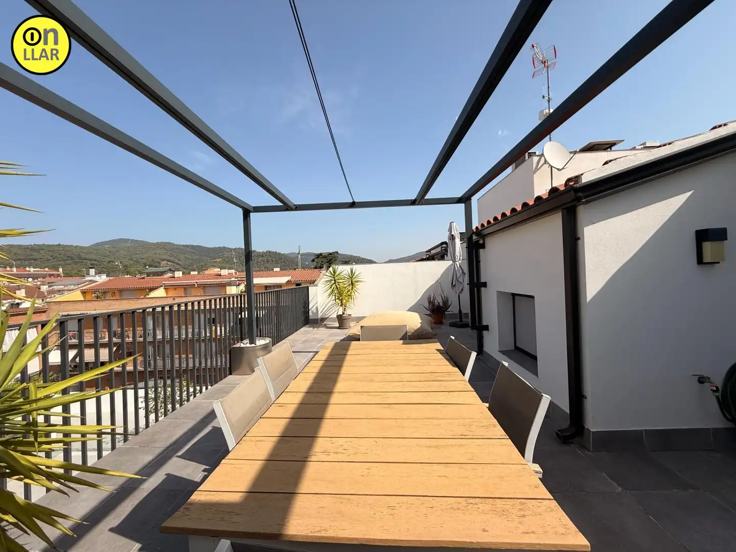 Terraza de Piso de alquiler en La Garriga con Parquet, Terraza y Trastero