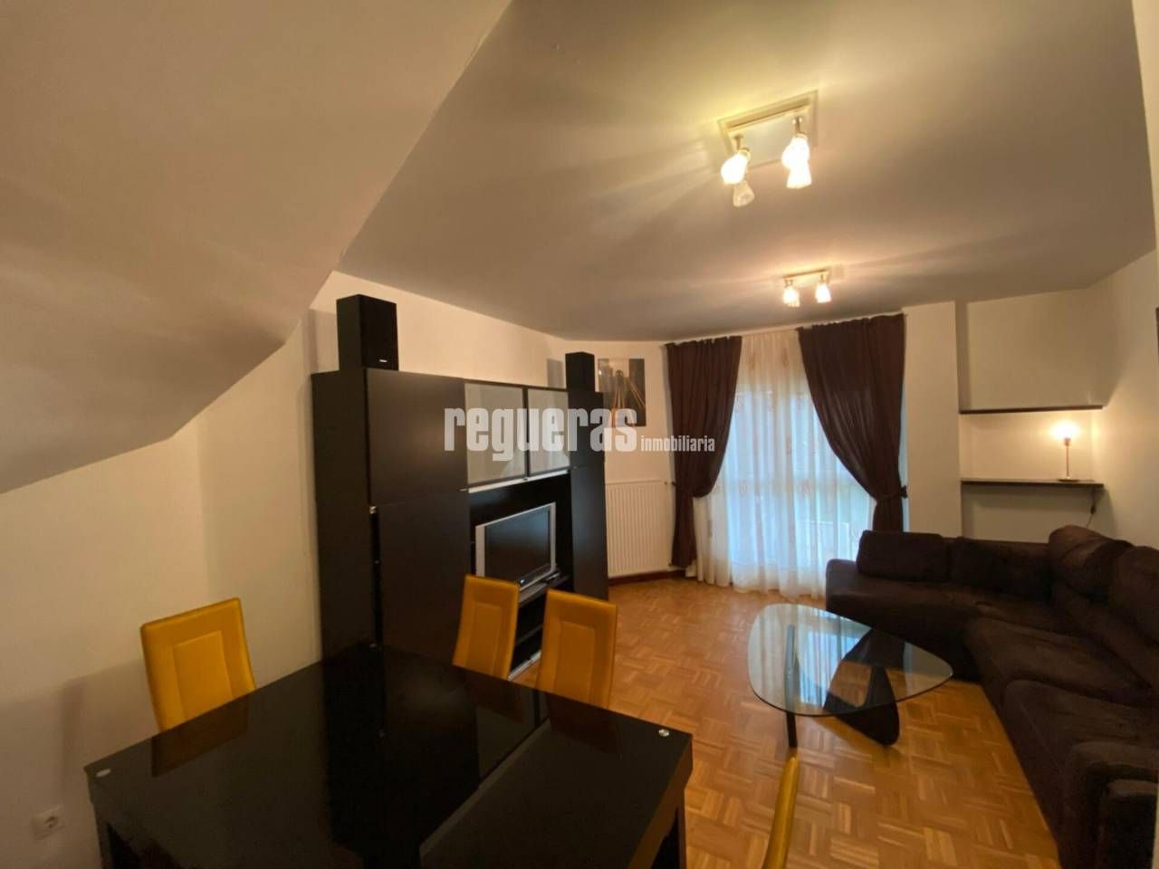 Living room of Duplex for sale in Castrillón  with Heating, Parquet flooring and Furnished