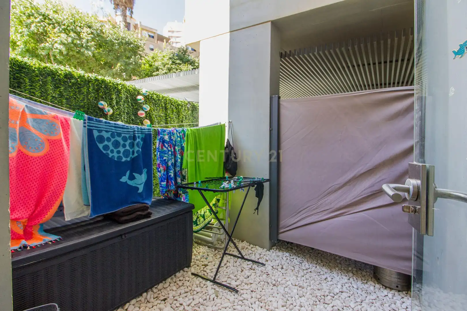 Terraza de Apartamento de alquiler en Calpe / Calp con Aire acondicionado, Jardín privado y Amueblado