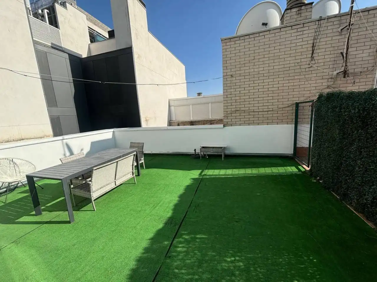 Terrasse von Dachboden zur Miete in Madrid mit Klimaanlage, Heizung und Parkett