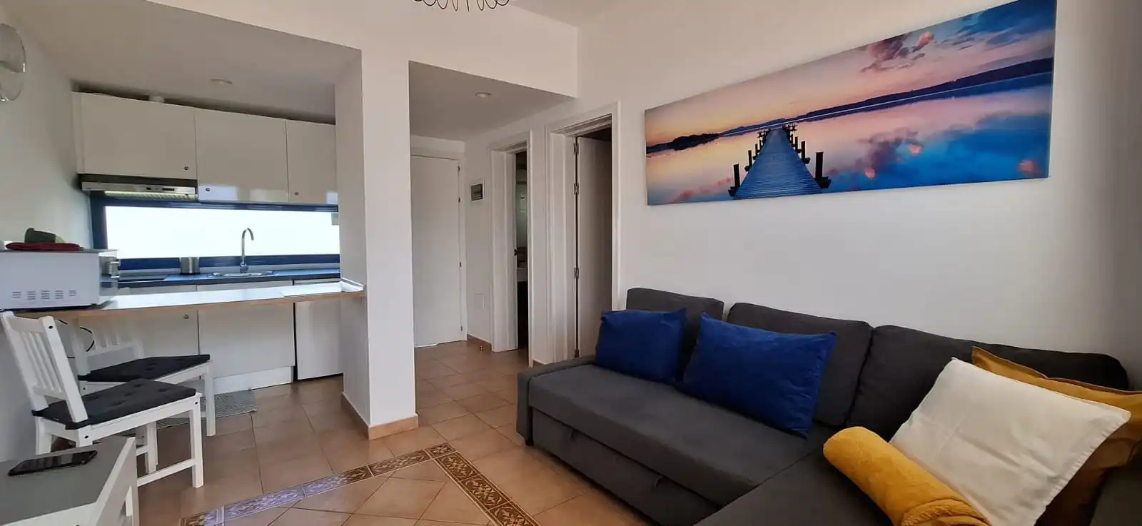 Sala d'estar de Apartament en venda en Pájara amb Terrassa, Moblat i Piscina comunitària