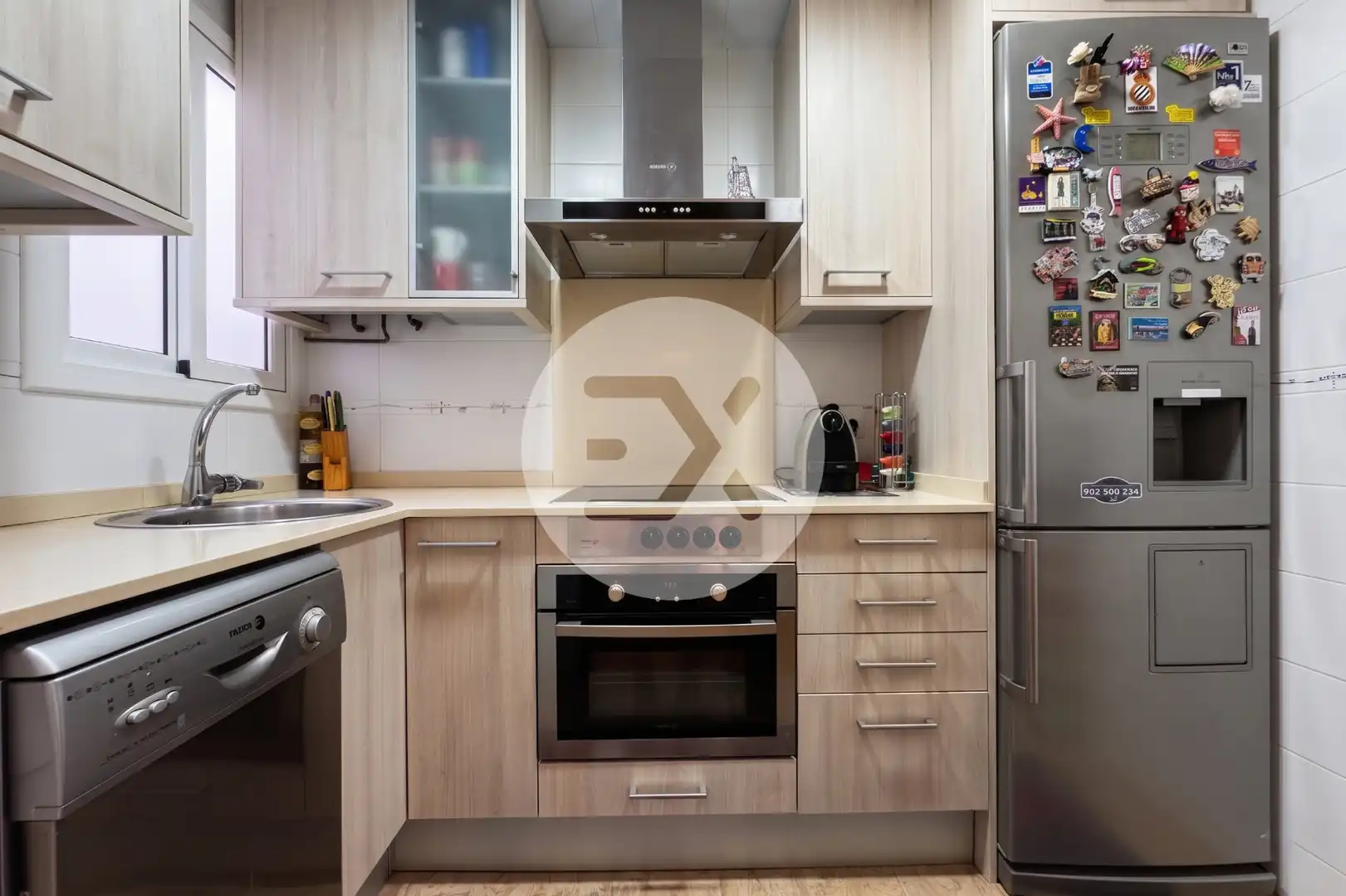 Kitchen of Flat for sale in Castelldefels  with Air Conditioner, Terrace and Community pool