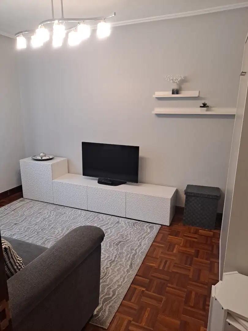 Sala d'estar de Pis en venda en Portugalete amb Calefacció, Parquet i Moblat