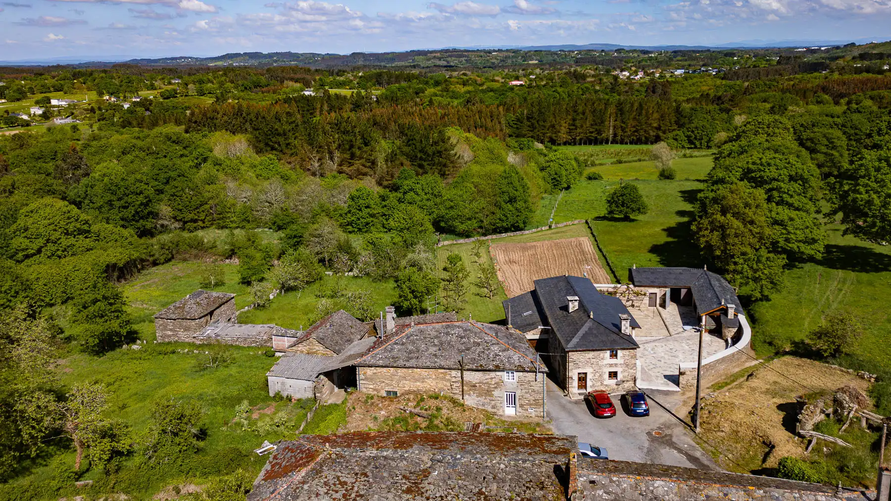 Vista exterior de Finca rústica en venta en Outeiro de Rei con Amueblado