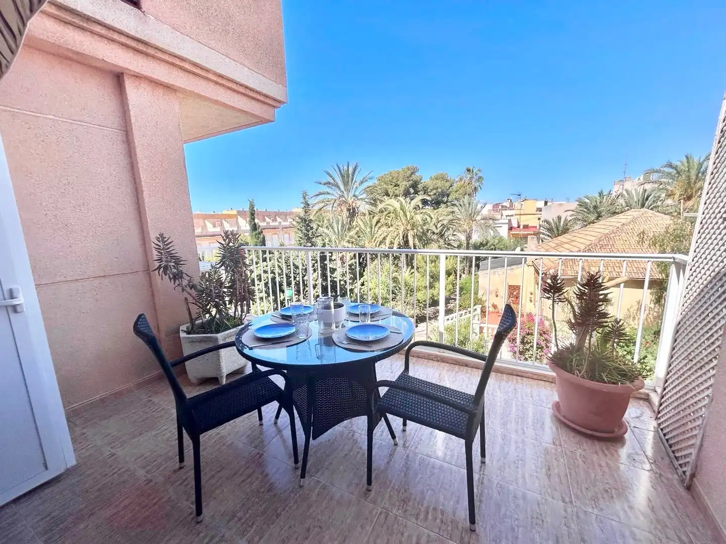 Terraza de Apartamento de alquiler en Cartagena con Aire acondicionado, Amueblado y Lavadora