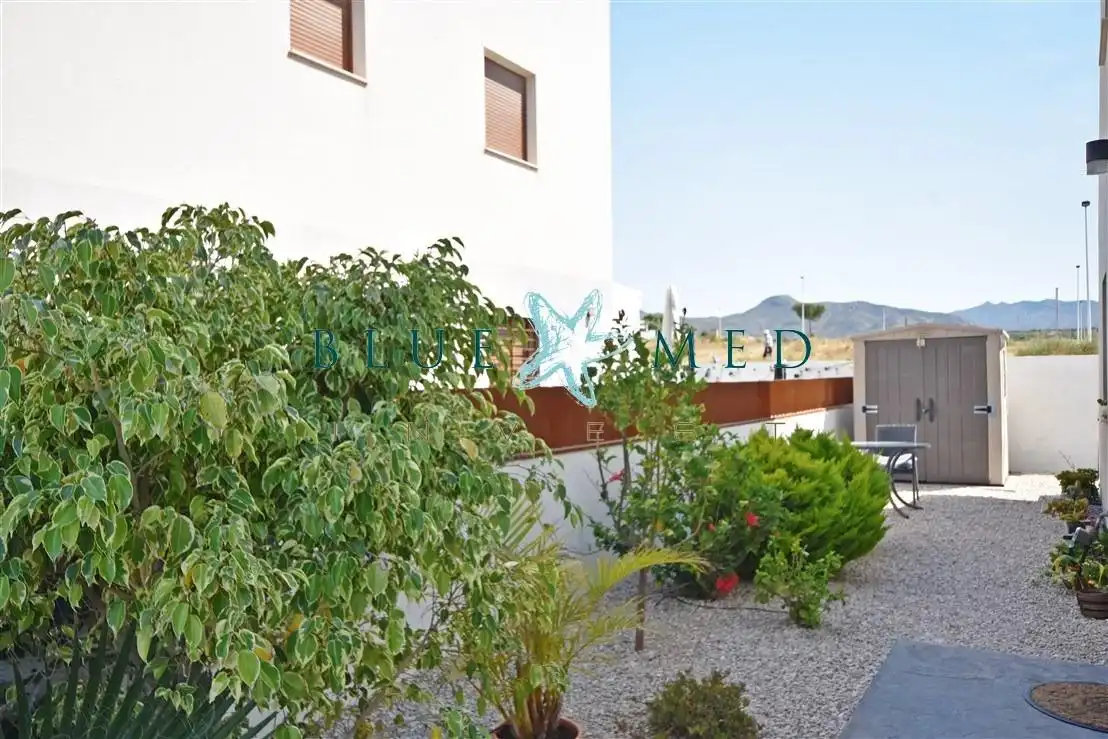 Außenansicht von Wohnungen zum Verkauf in Mazarrón mit Klimaanlage, Heizung und Privatgarten