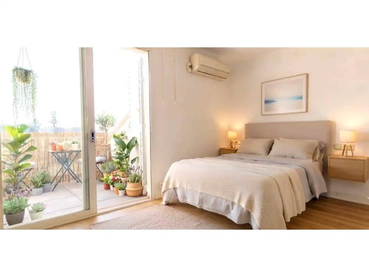 Schlafzimmer von Wohnung zum Verkauf in Girona mit Klimaanlage, Heizung und Terrasse