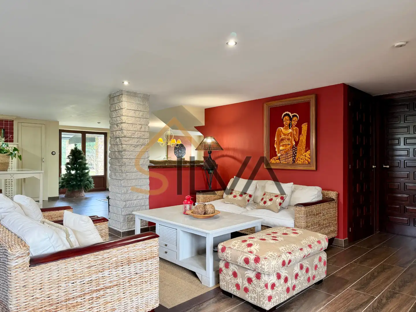 Sala d'estar de Casa o xalet en venda en Lugo amb Calefacció, Jardí privat i Parquet