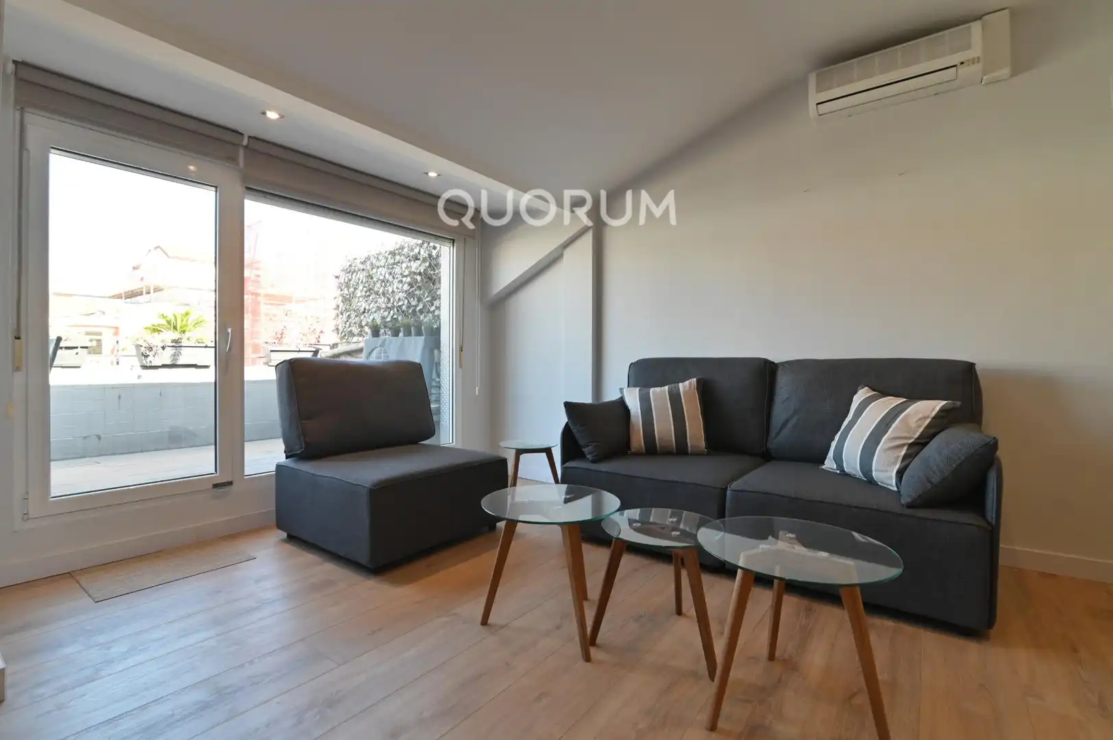 Wohnzimmer von Wohnung zur Miete in Bilbao  mit Klimaanlage, Heizung und Terrasse