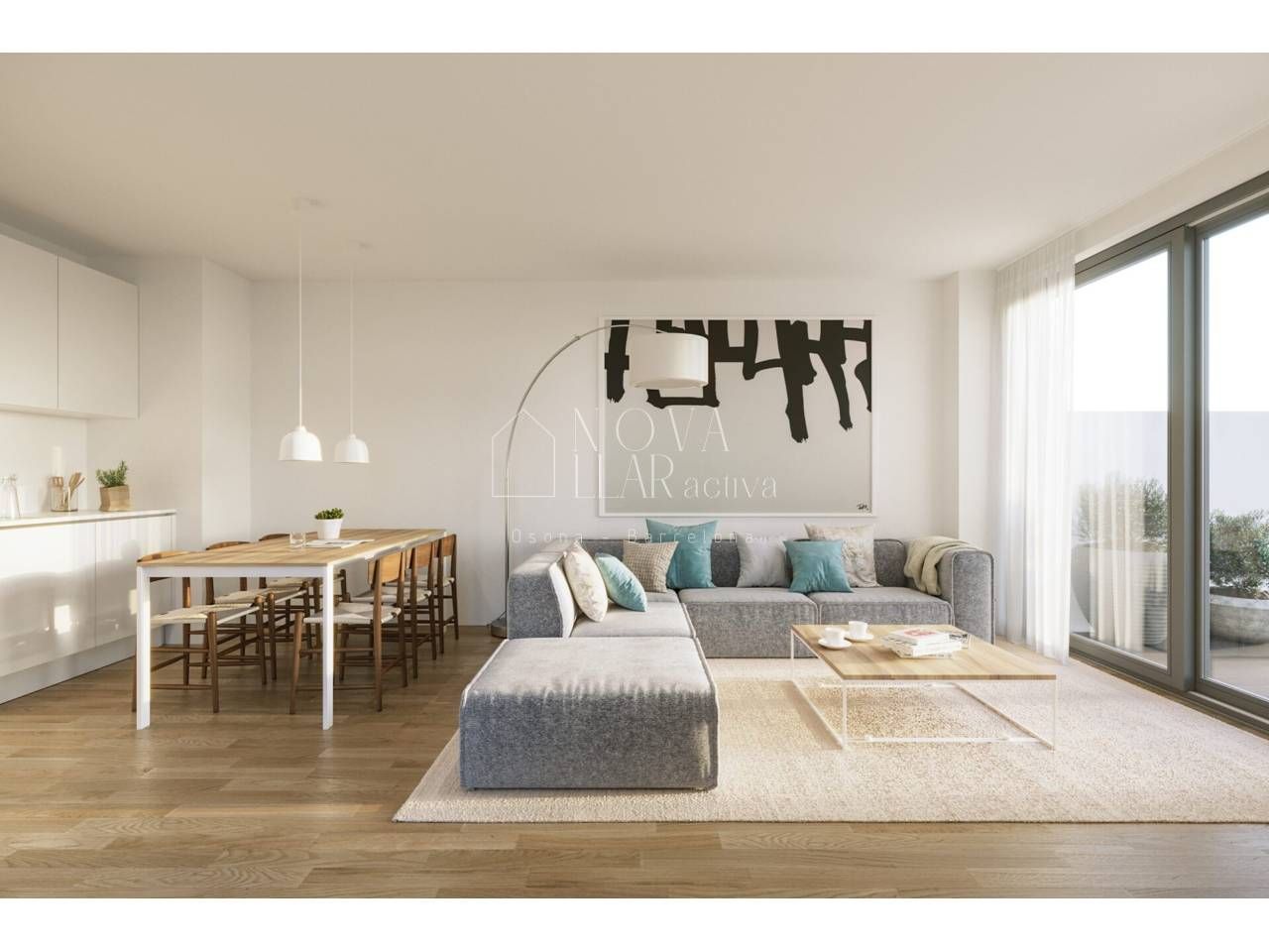 Sala de estar de Piso en venta en Balenyà con Calefacción y Terraza