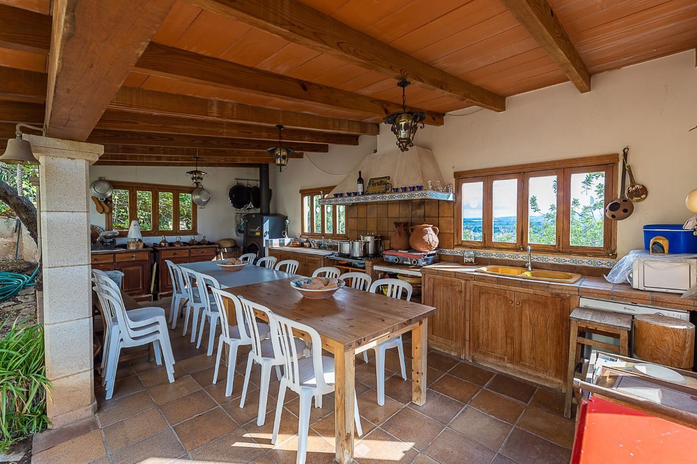 Cuina de Casa o xalet en venda en Esporles amb Jardí privat, Terrassa i Traster