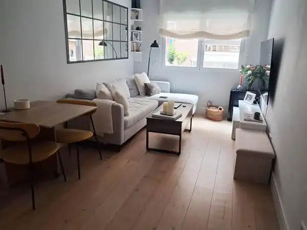 Sala d'estar de Apartament en venda en Madrid amb Aire condicionat, Calefacció i Moblat