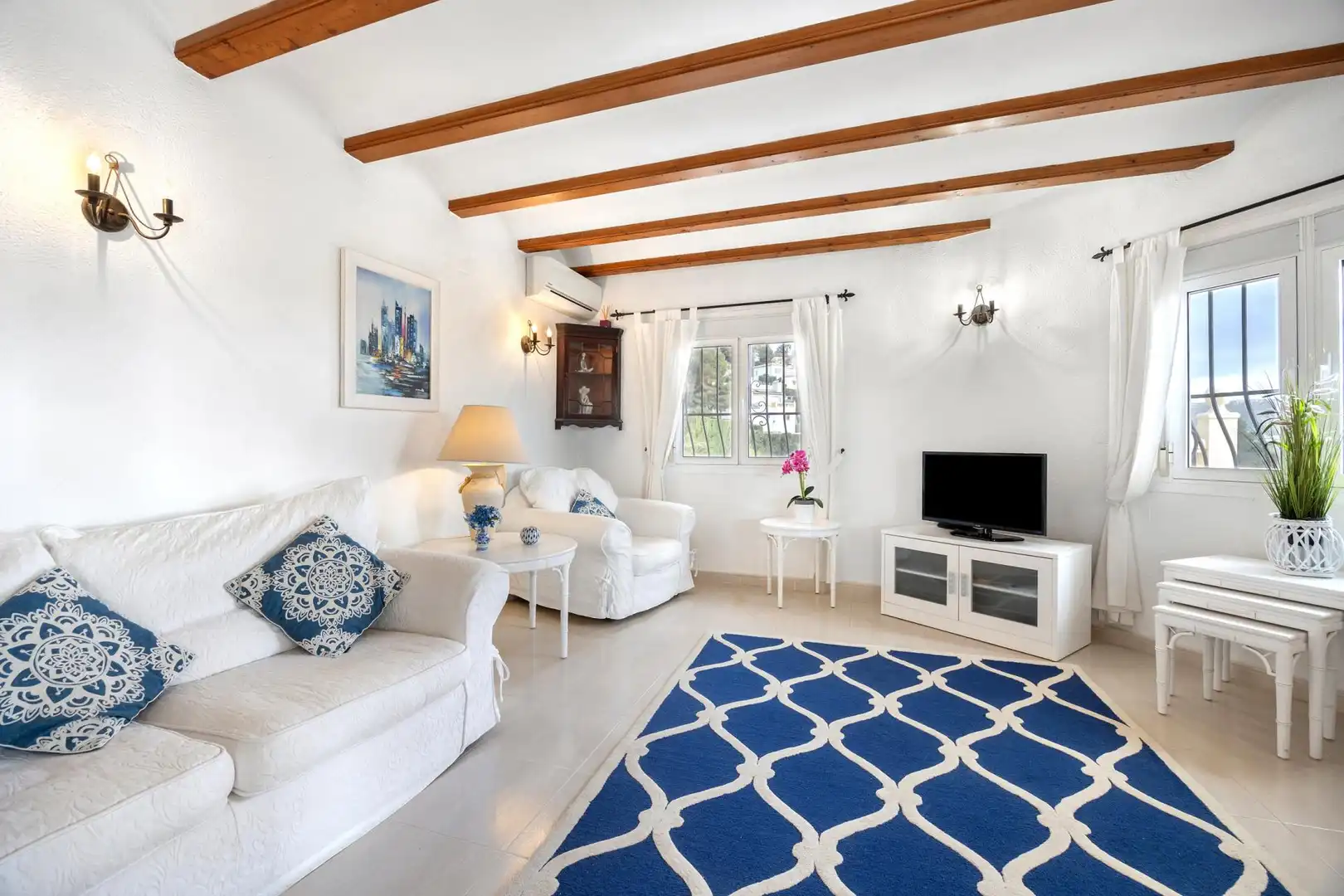 Living room of Houses for sale in Jávea / Xàbia  with Air Conditioner