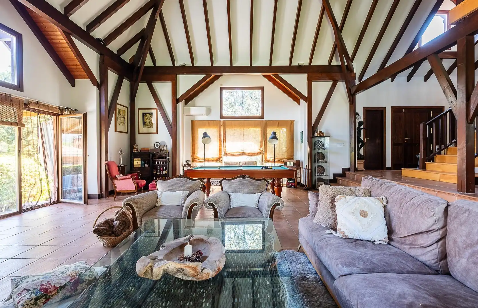 Sala d'estar de Casa o xalet en venda en Guadarrama amb Aire condicionat, Calefacció i Jardí privat