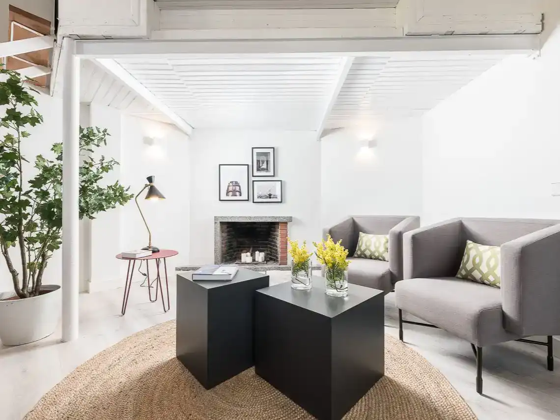 Wohnzimmer von Dachboden zur Miete in  Madrid Capital mit Klimaanlage
