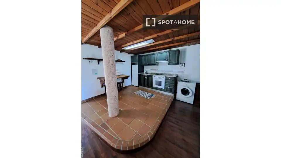 Cuina de Apartament per a compartir en Nigrán amb Aire condicionat, Terrassa i Moblat