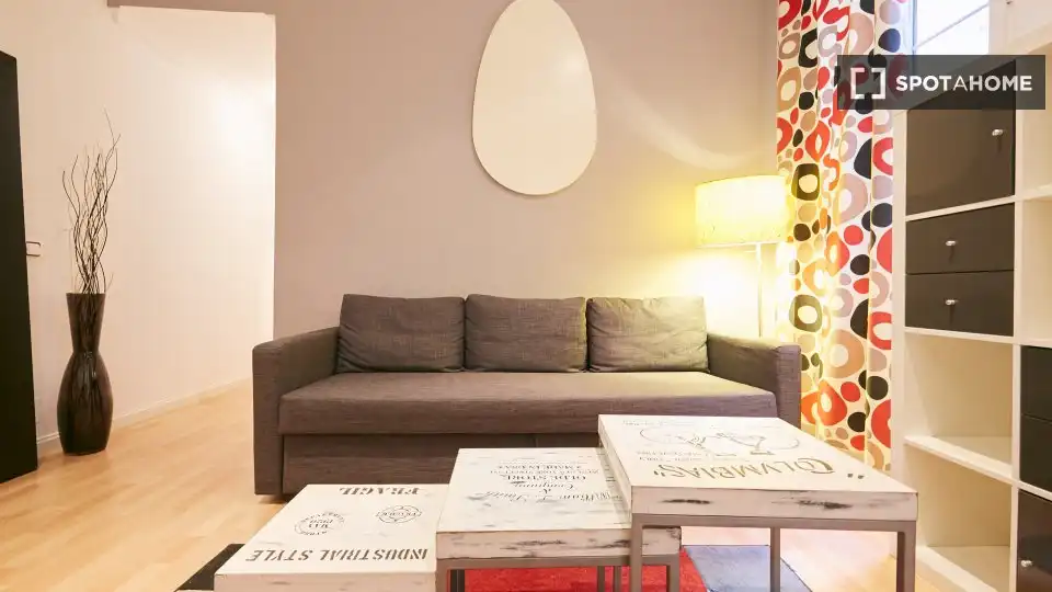 Sala de estar de Piso de alquiler en Madrid con Aire acondicionado, Calefacción y Amueblado