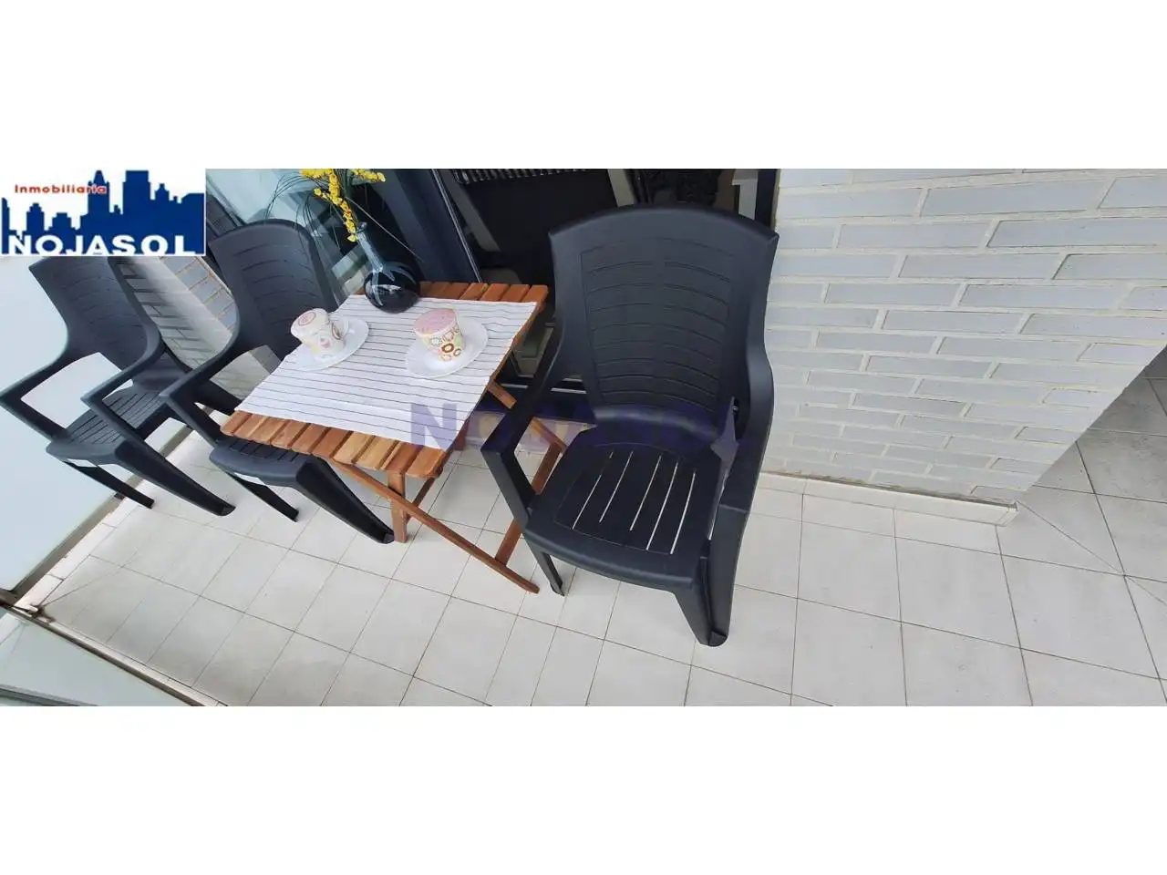 Terrace of Flat for rent in Noja  with Heating, Terrace and Furnished
