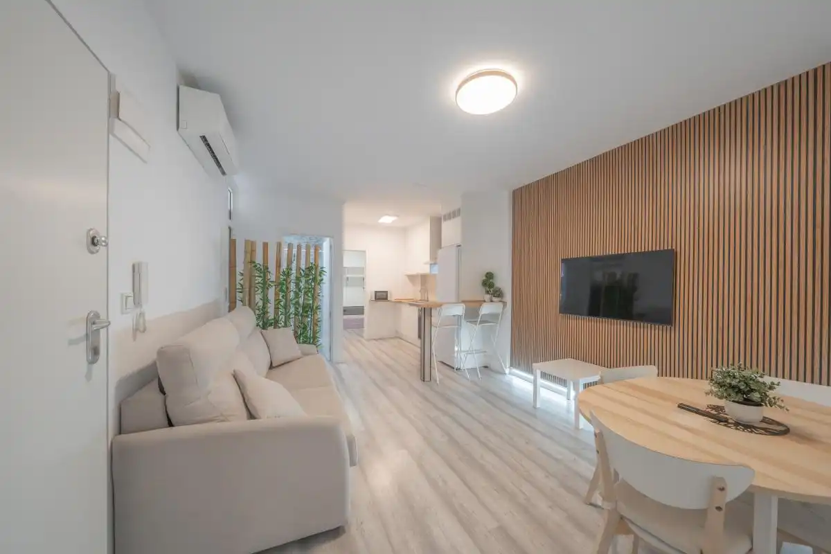 Wohnzimmer von Erdgeschoss zum Verkauf in Santa Pola mit Klimaanlage, Heizung und Möbliert