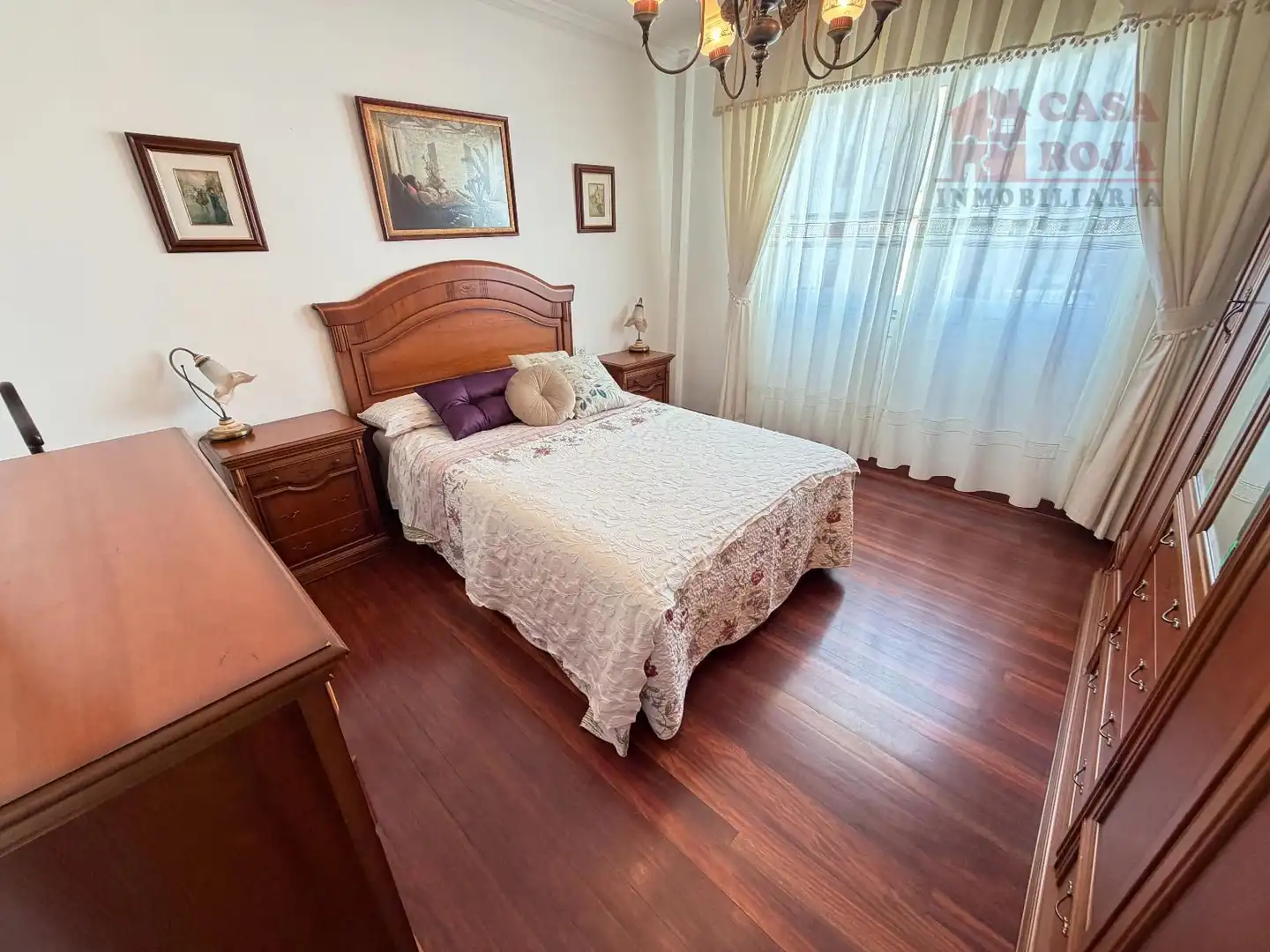 Bedroom of Flat for sale in Cangas   with Heating, Parquet flooring and Washing machine